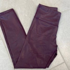 Plum Metallic Plus Light n Tight Hi-Rise 7/8 24" size 4